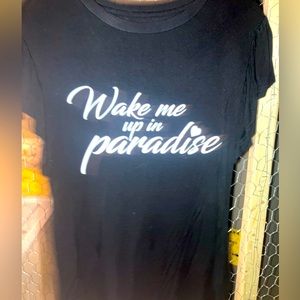 Victoria's Secret "wake me in paradise" graphic spell out t-shirt size large XL